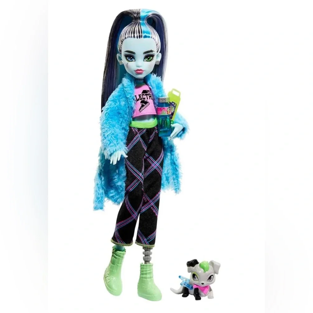 ⚡️NEW⚡️ Monster High Creepover Party Doll, Frankie Stein with Pet Dog Watzie